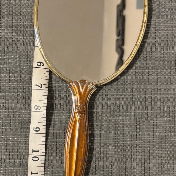 Gold and Brown Antique Vintage Mirror - Picture 6 of 7
